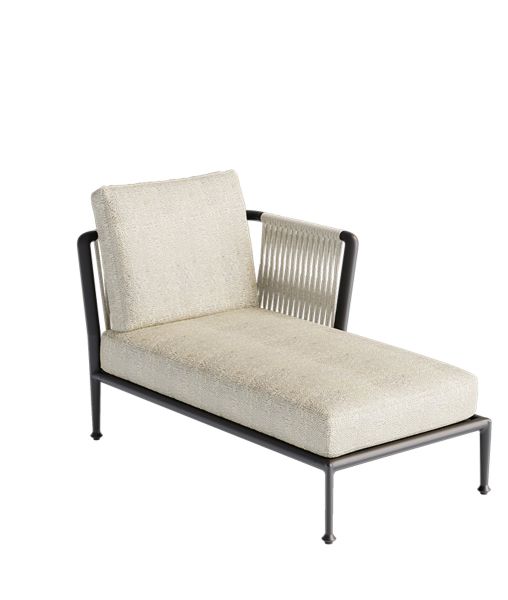 Left chaise-longue module Treble (only structure)