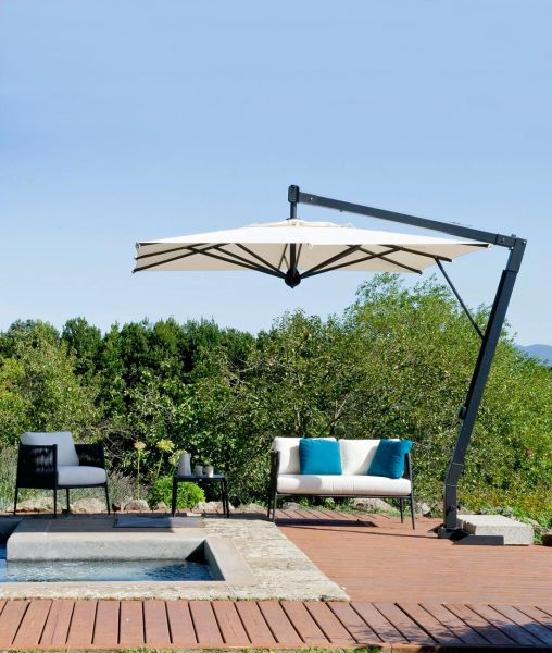 Parasol Salento avec mât latéral en aluminium