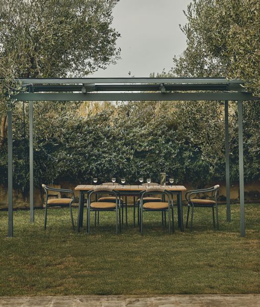 Pergola Meridienne autoportante con lamelle orientabili