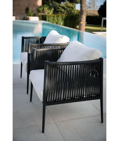 Garden Luce armchair aluminium graphite