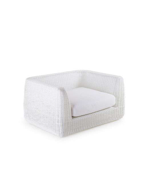 Agorà armchair structure in WaProLace colour white