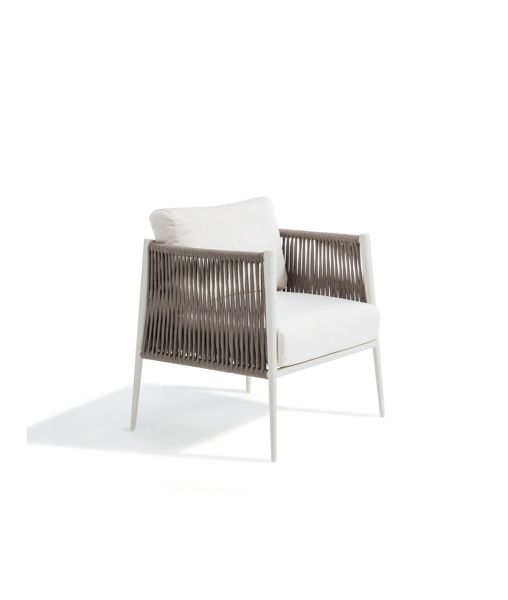 Poltrona Luce alluminio bianco