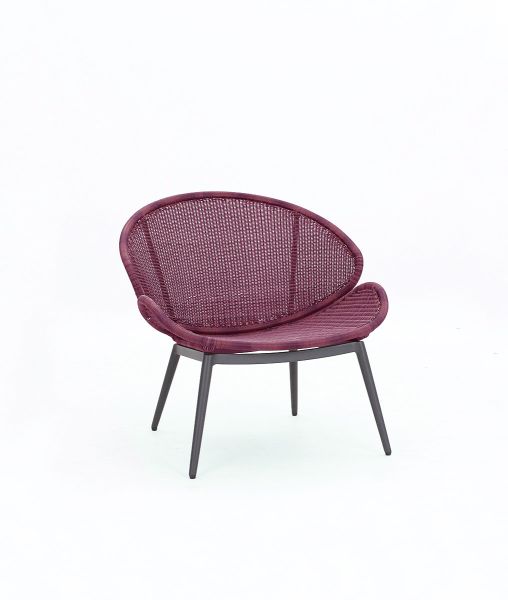 Poltroncina da giardino Nacre colore syrah