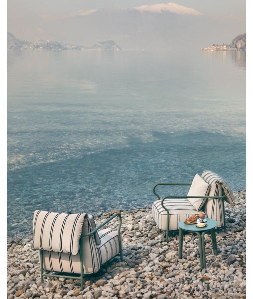 Salò Armchair with seat and backrest cushion