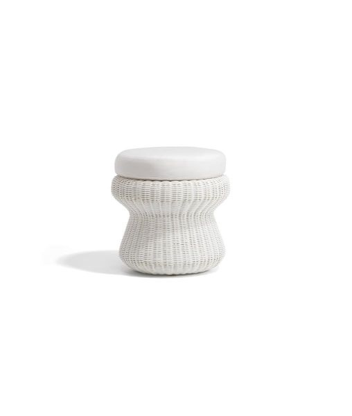 Base pouf/table Ø cm 51 - H 40 cm en WaProLace blanc