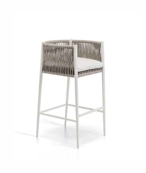 Sgabello Luce alluminio bianco