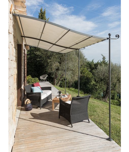 Pergola Solaire addossata curva