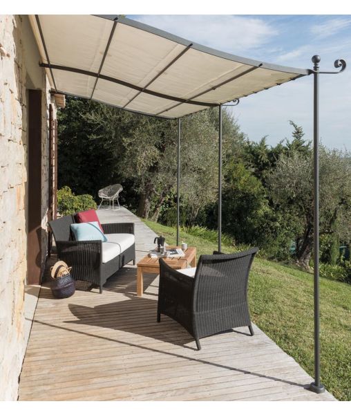 Pergola Solaire addossata curva