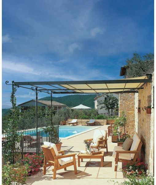 Offer – Solaire flat roof attached pergola with sliding canopy