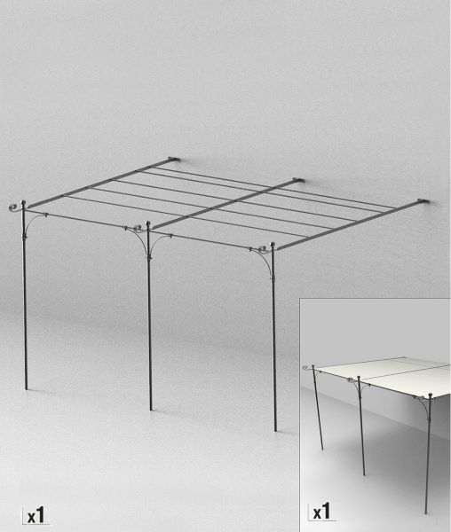 Offer – Solaire flat roof attached pergola with sliding canopy