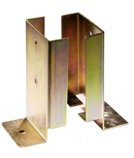 Double raised brackets in galvanized iron
