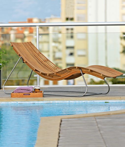 Support pour chaise- longue Swing en acier inox