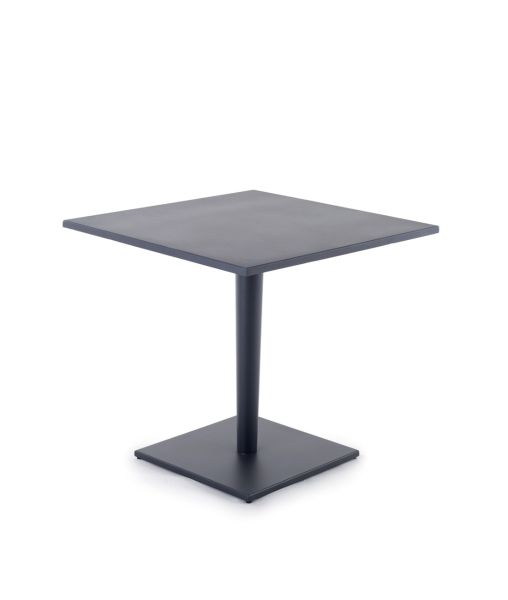 Luce square table in aluminium graphite