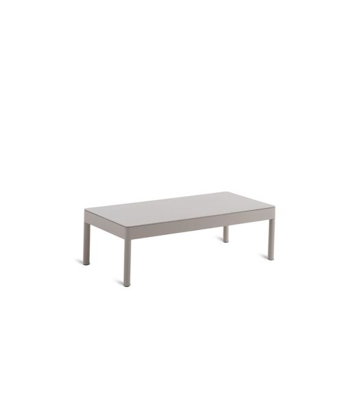 Les Arcs rectangular coffee table in aluminium