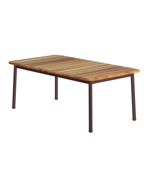 Tavolo rettangolare Versilia in teak e alluminio