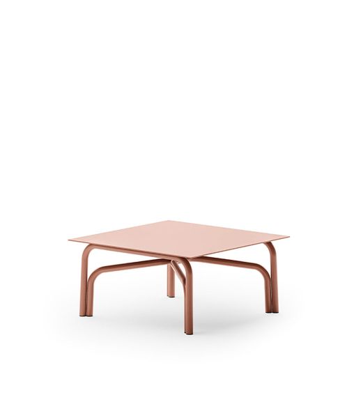 Salò square coffee table in aluminium