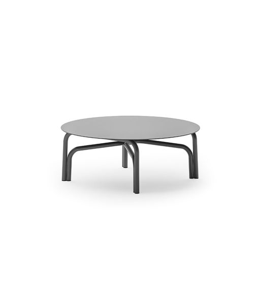 Salò round coffee table in aluminium 100 cm
