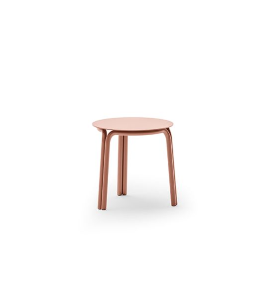 Salò round coffee table in aluminium 45 cm