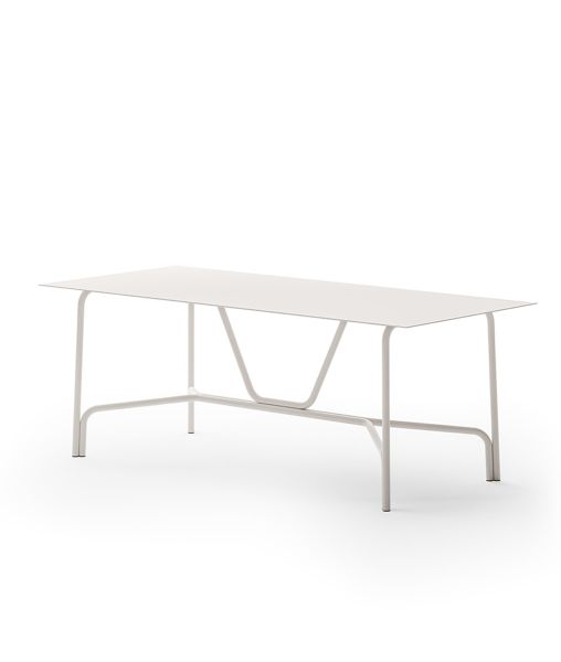 Salò rectangular table 203 cm in aluminum