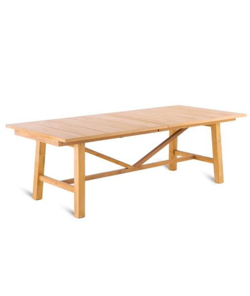 Rectangular table extendable Synthesis in teak