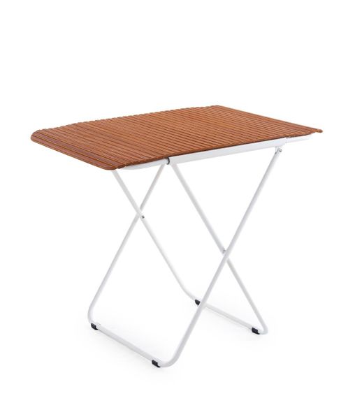 Table folding Urbn Balcony in white steel and Wood-Skin