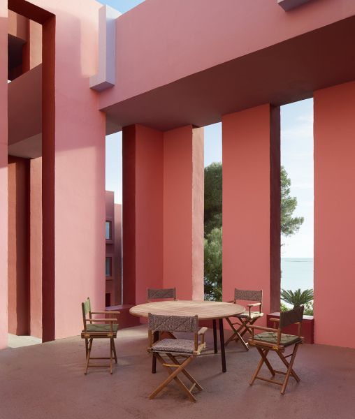Tavolo rotondo versilia in teak e alluminio