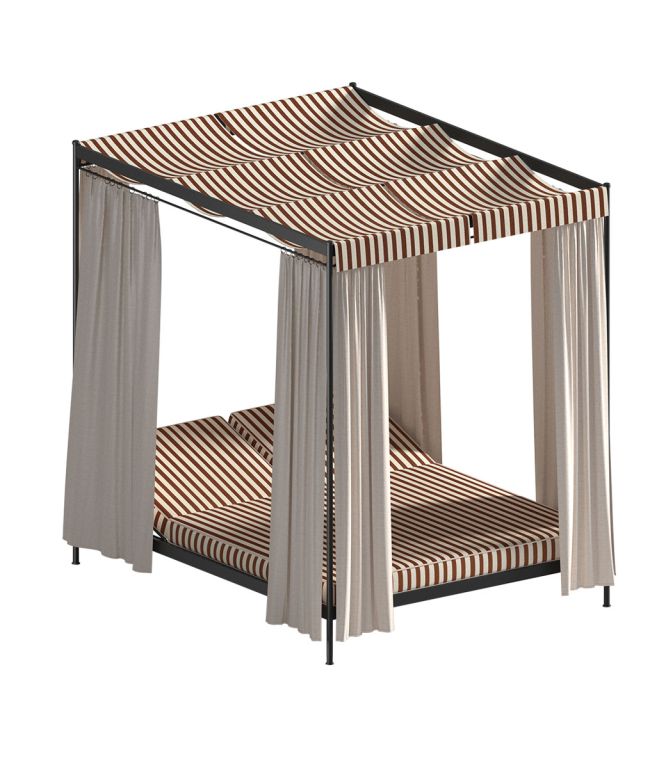 Igea two-seater Iron cabana with cushions Igea two-seater Iron cabana with cushions