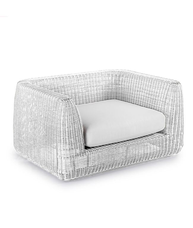 Cushion for Armchair Agorà in 100% acrylic fabric color Diamante