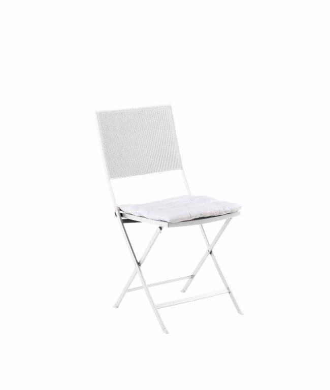 Cushion for folding chair Conrad with removable covers in 100% acrylic fabric Latte color