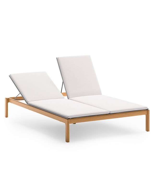 Cora doppelliege aus teak und textilene
