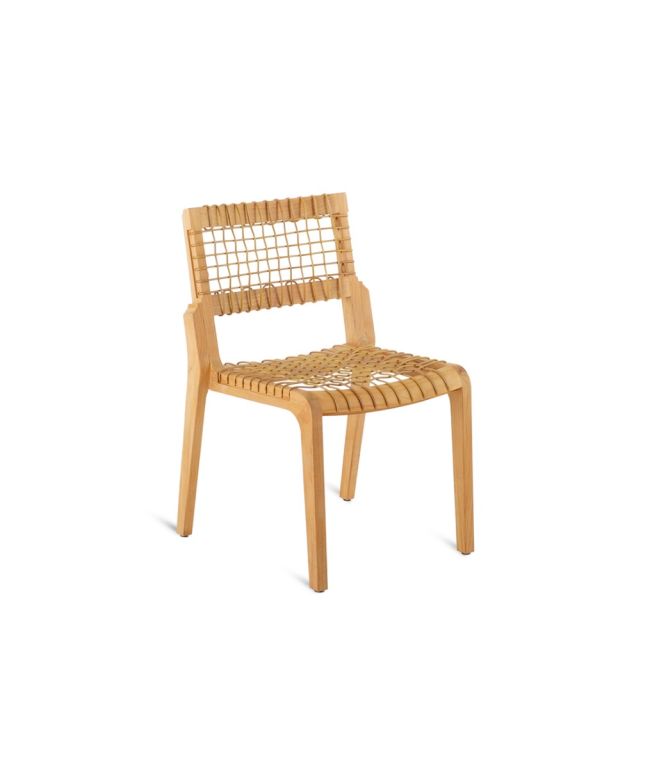 Chair Synthesis in teak and waprolace