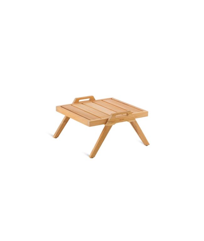 Square coffee table stackable with handles