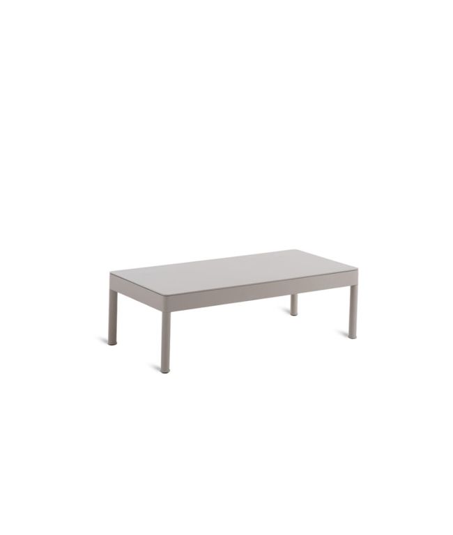 Les Arcs rectangular coffee table in aluminium