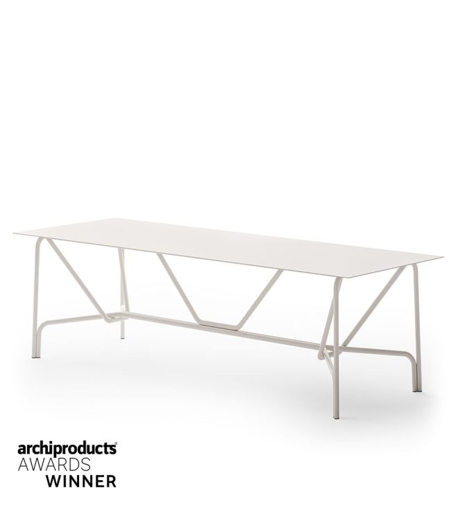 Salò rectangular table 279 cm in aluminum Salò rectangular table 279 cm in aluminum